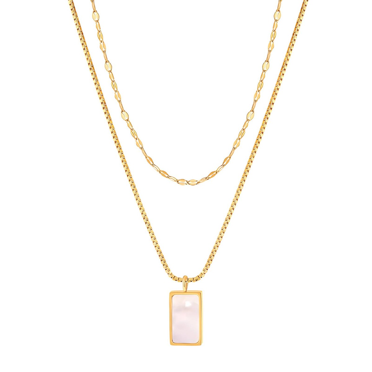 18K gold plated Stainleess steel necklace, Intensity 