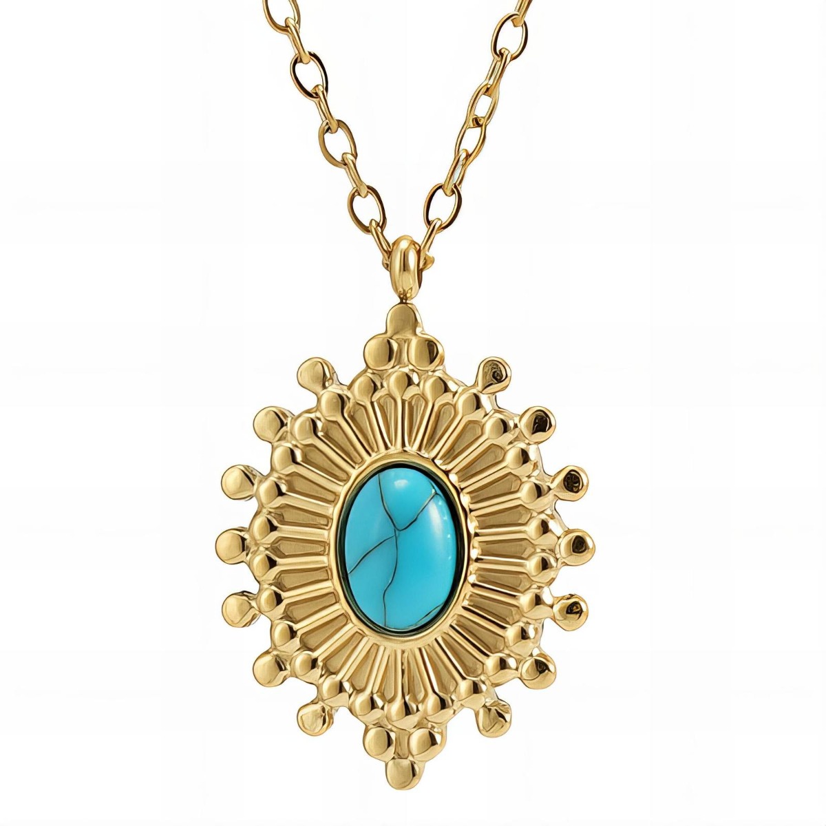 18K gold plated Stainless steel necklaace, Intensity 