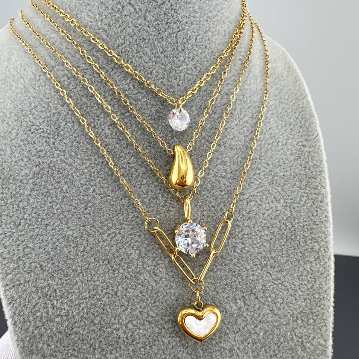 18K gold plated Stainless steel necklace 4, Intensity 